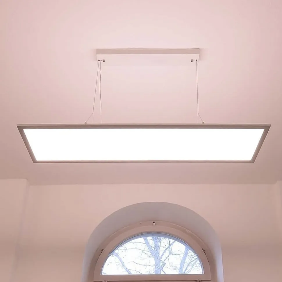 3422 LED-hængelampe, kantet, Dip-Switch, hvid