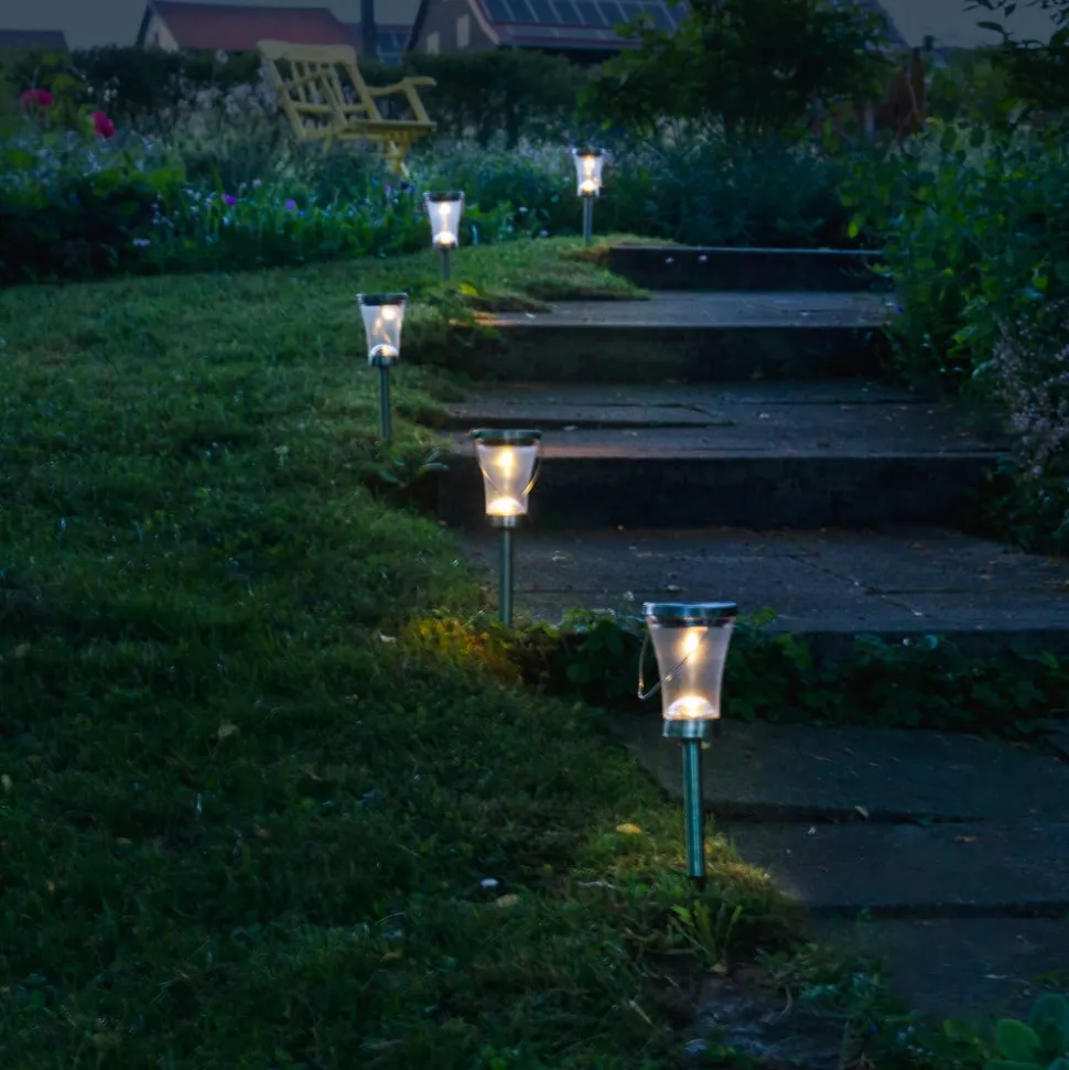 5146408 LED-solcellelampe deko, med jordspyd 8 stk
