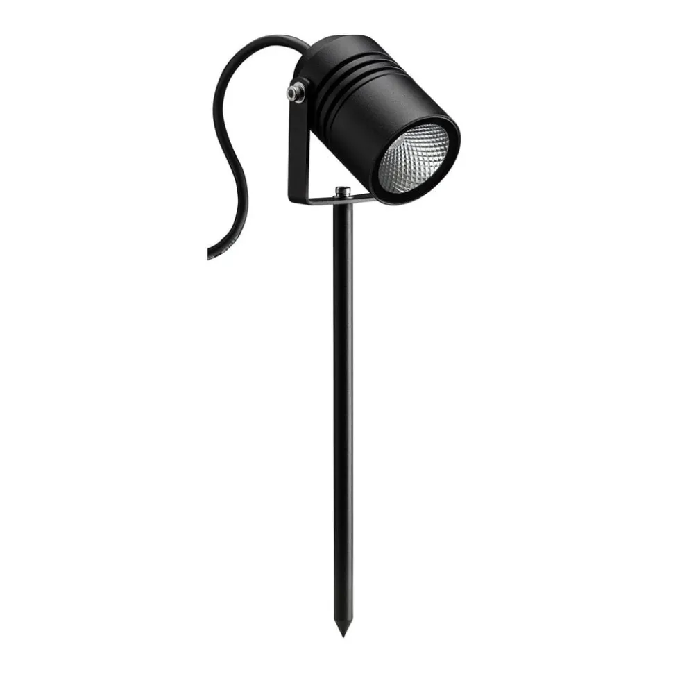 5018 LED-spotmedjordspyd, sort, IP65