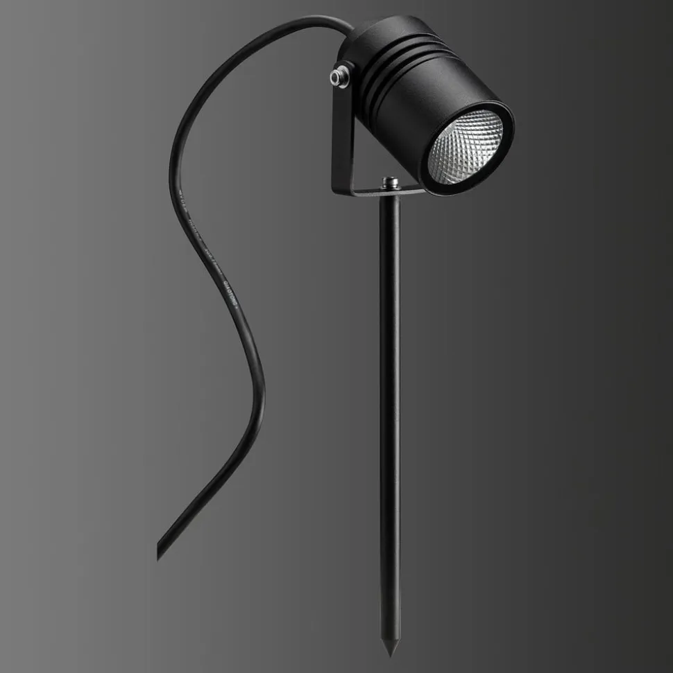 5018 LED-spotmedjordspyd, sort, IP65