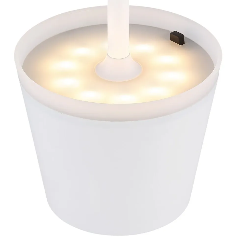 36637 solcelle-bordlampe, IP44, hvid