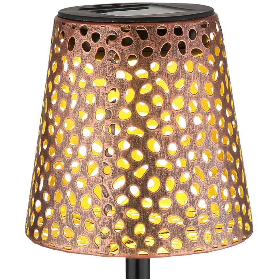 36562 solcelle-lampe med jordspyd, IP44, kobber