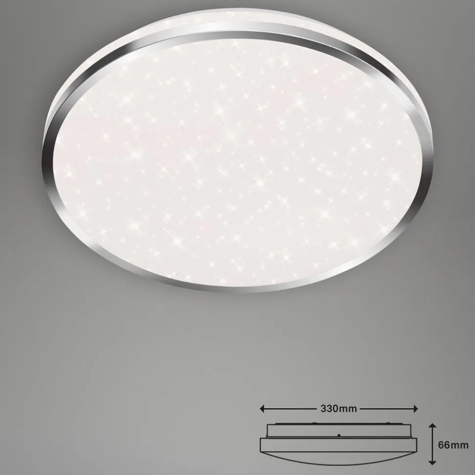 Acorus LED-loftslampe, IP44, stjernedekor, Ø 33 cm