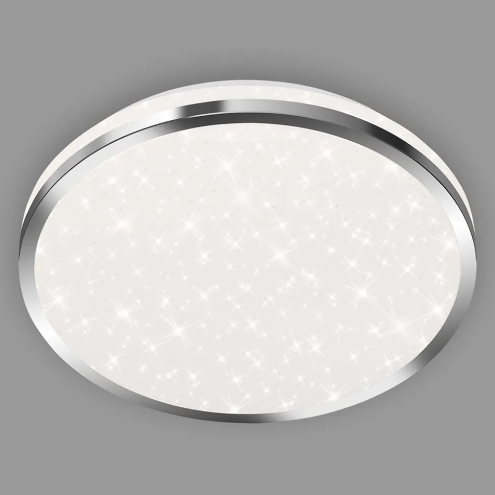 Acorus LED-loftslampe, IP44, stjernedekor, Ø 28 cm