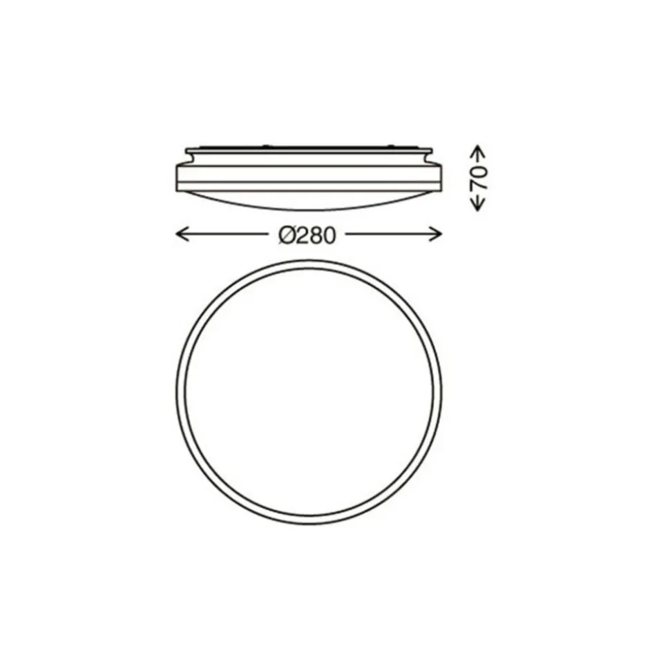 Acorus LED-loftslampe, IP44, stjernedekor, Ø 28 cm