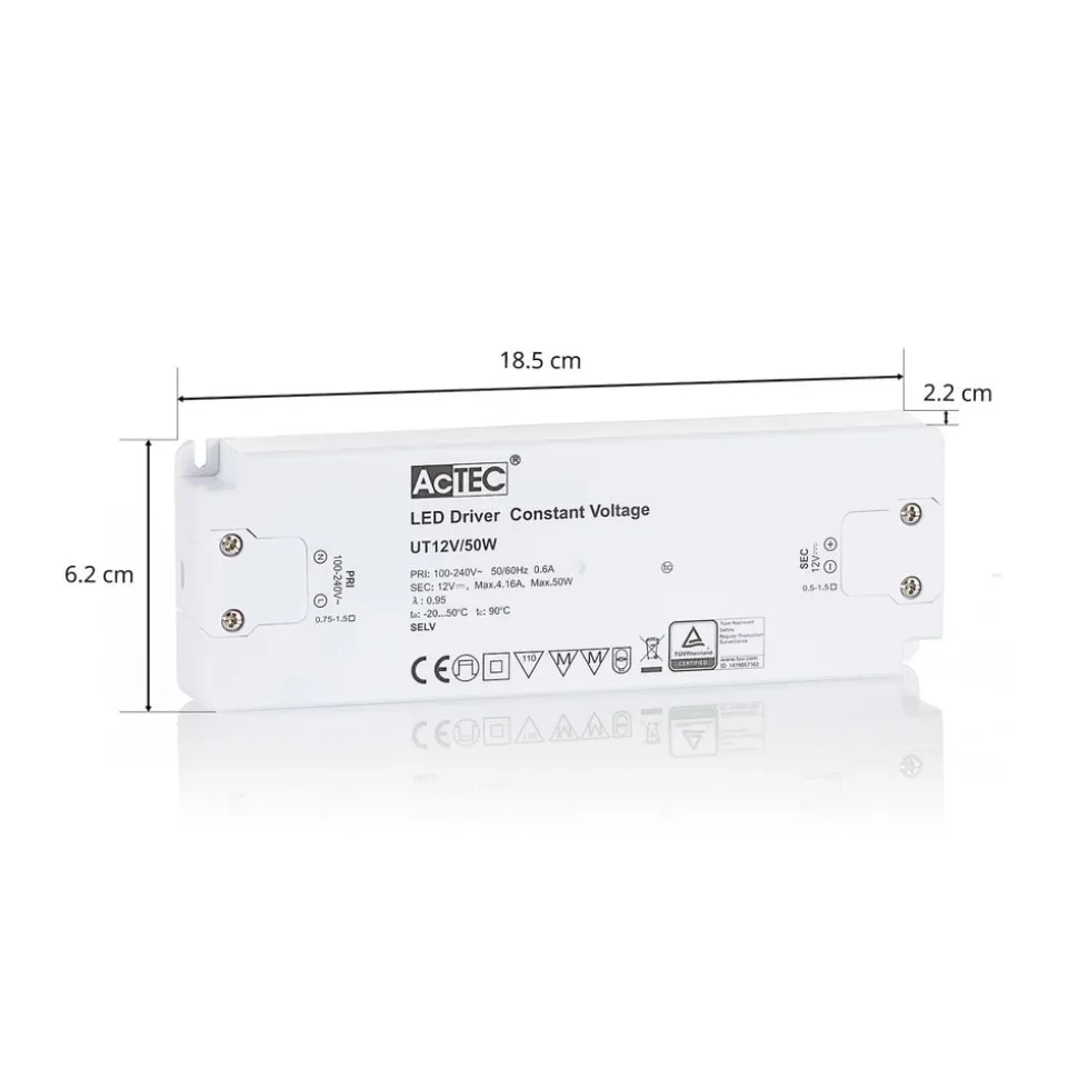 AcTEC Slim LED-driver CV 12 V, 50W