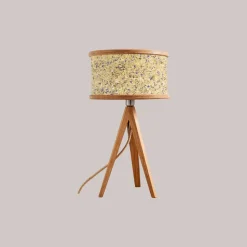 ALMUT 2610-bordlampe, hø med blå kornblomster