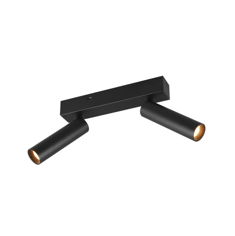 Ambala LED loftspot, 2 lyskilder, sort, metal, CCT, dæmpbar