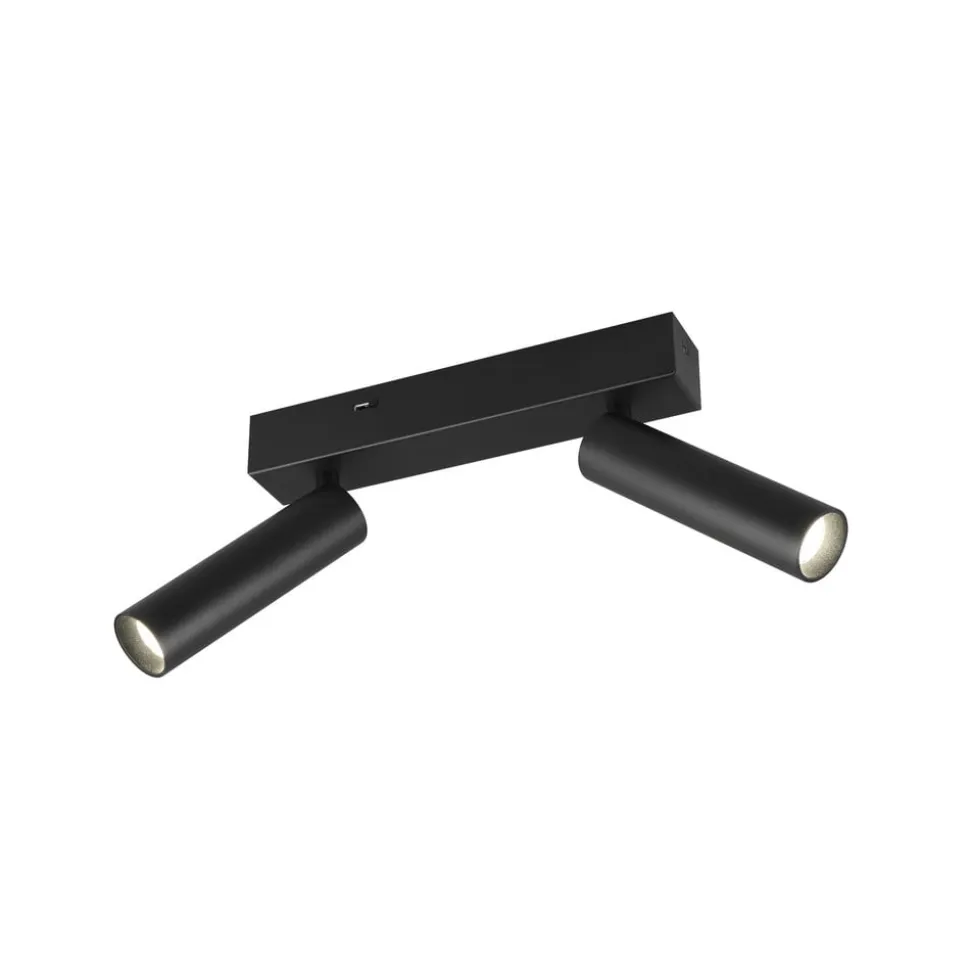 Ambala LED loftspot, 2 lyskilder, sort, metal, CCT, dæmpbar