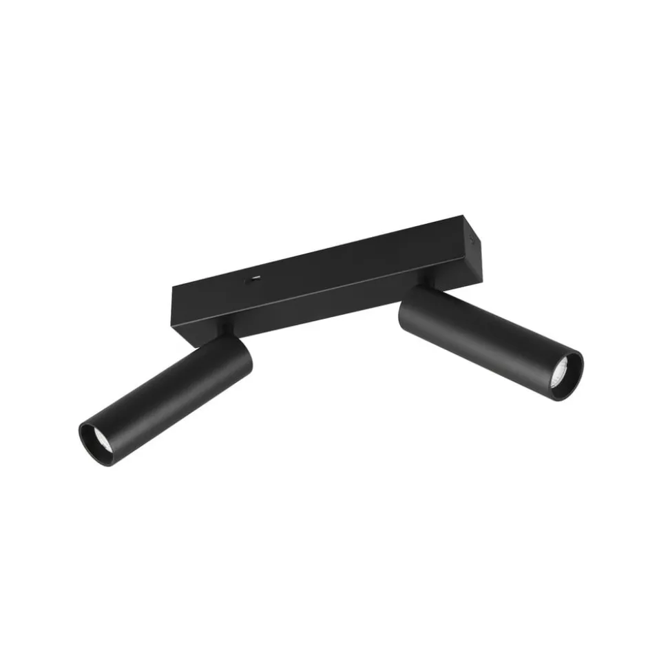 Ambala LED loftspot, 2 lyskilder, sort, metal, CCT, dæmpbar