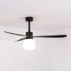 Amelia Ball loftventilator, LED-lampe, sort