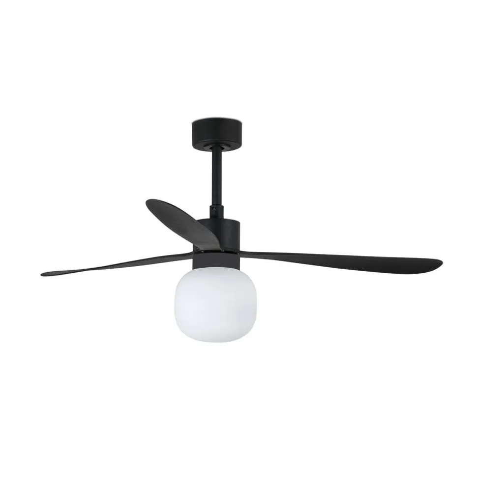 Amelia Ball loftventilator, LED-lampe, sort
