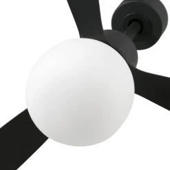 Amelia Ball loftventilator, LED-lampe, sort