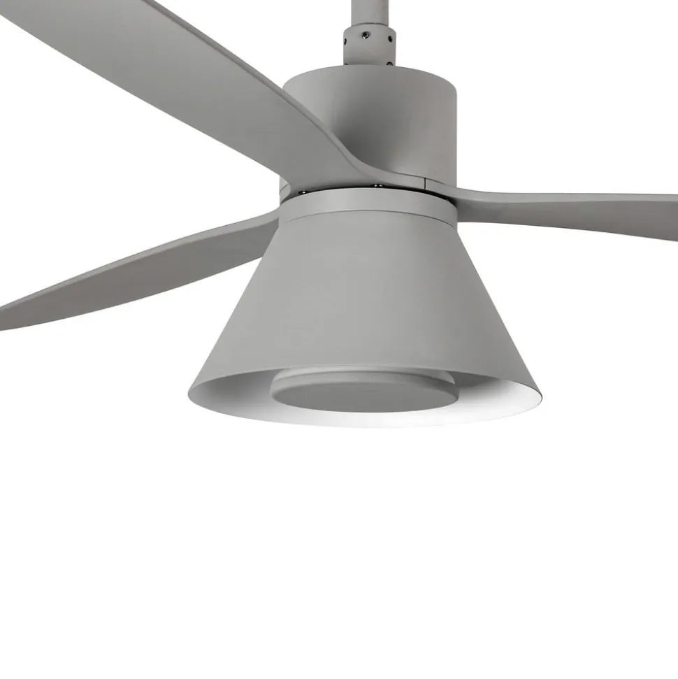 Amelia Cone loftventilator, LED-lampe, grå