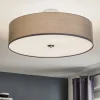 Andria loftslampe i tekstil, 60 cm, lysegrå