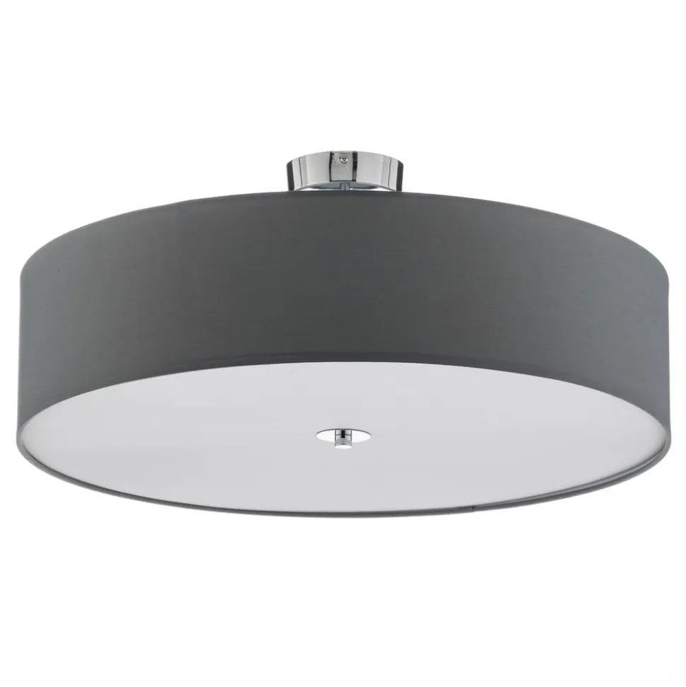Andria loftslampe i tekstil, 60 cm, lysegrå