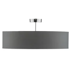 Andria loftslampe i tekstil, 60 cm, lysegrå