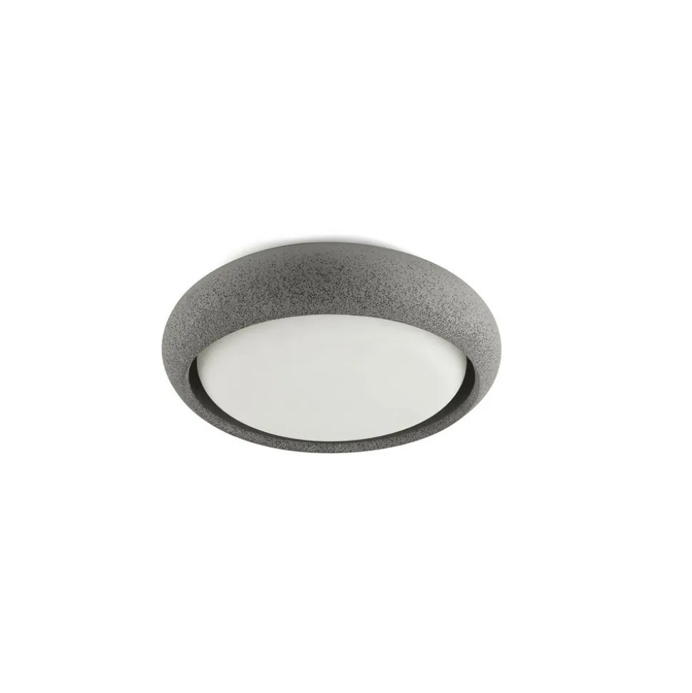 Anga udendørs loftlampe, mørkegrå, beton, Ø 24 cm
