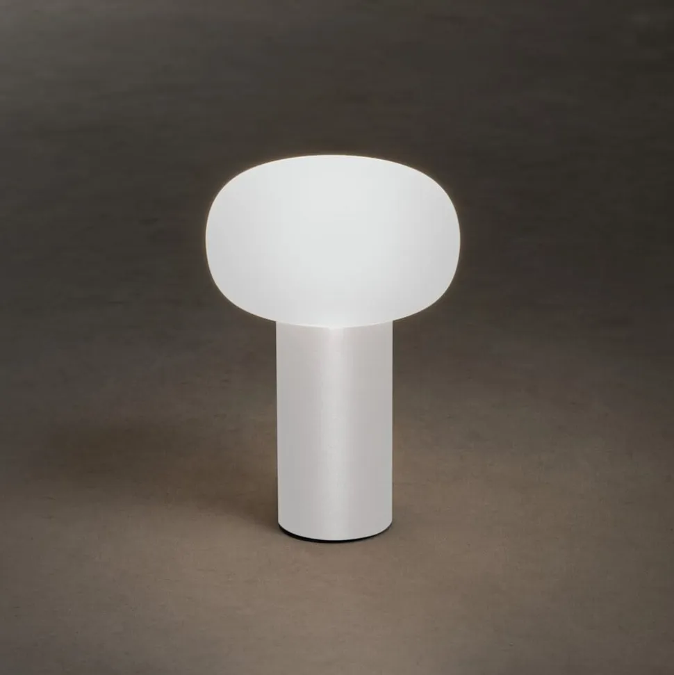 Antibes LED-bordlampe, IP54, batteri, RGBW, hvid
