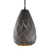 Antracit udenpå, guld indeni - pendellampe Onyx