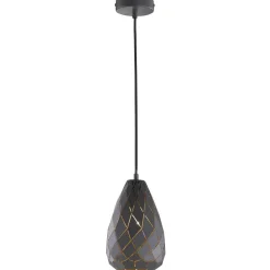 Antracit udenpå, guld indeni - pendellampe Onyx