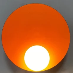Aphrodite væglampe, orange, Ø 33 cm, metal, G9