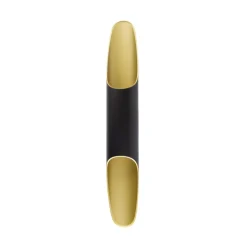 Apodis LED-væglampe, sort/guld, højde 50 cm, metal dæmpbar