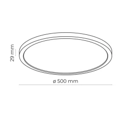 Aqua LED-panel, Ø 50 cm, hvid, metal/plast CCT dæmpbar