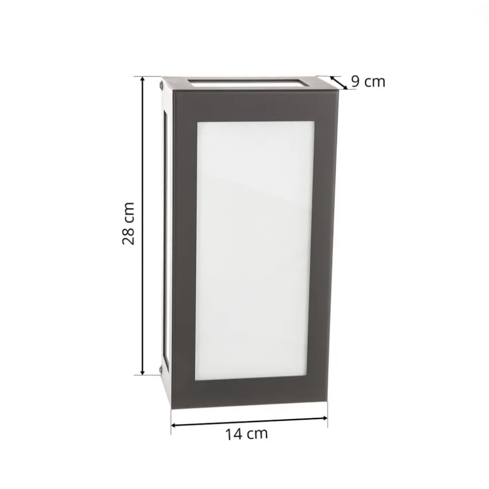 Aqua Rain udendørs LED-væglampe, sensor, antracit