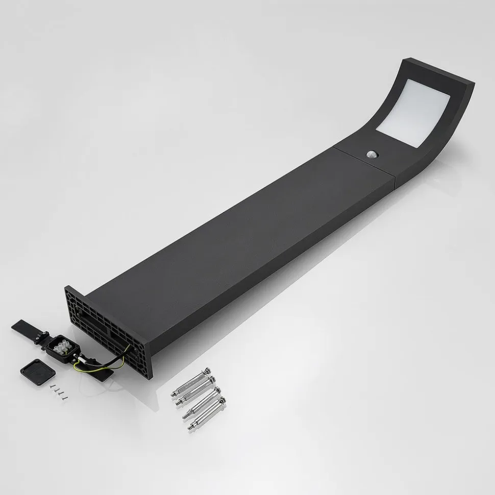 Arcchio Advik LED-vejlampe, 100 cm, antracit, sensor, IP54