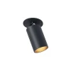 Arcchio Davin indbygningsspot, cylinder, sort