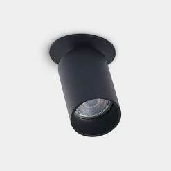 Arcchio Davin indbygningsspot, cylinder, sort