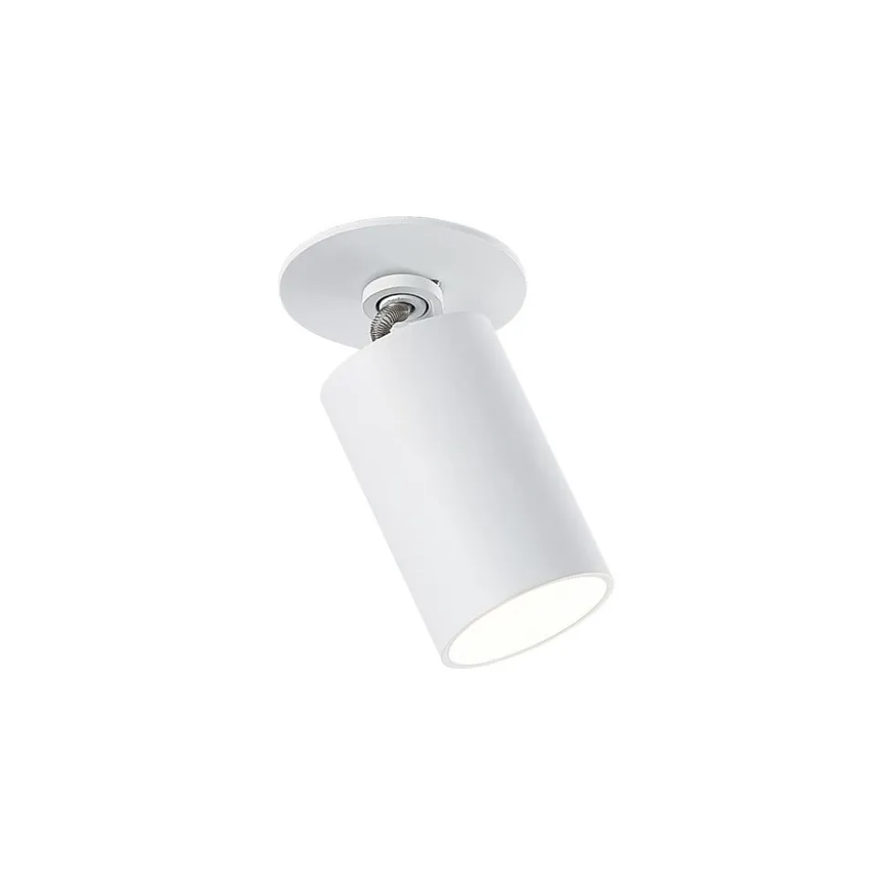 Arcchio Davin indbygningsspot, cylinder, hvidt