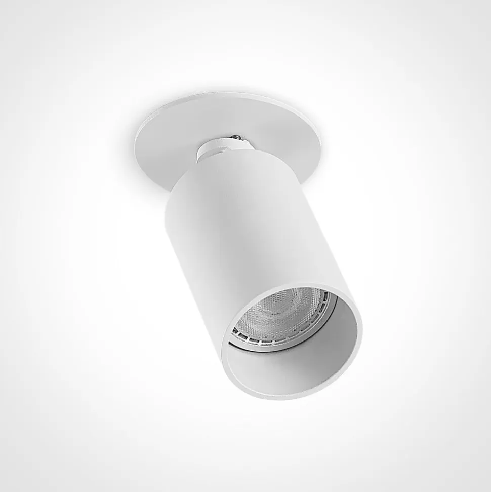 Arcchio Davin indbygningsspot, cylinder, hvidt