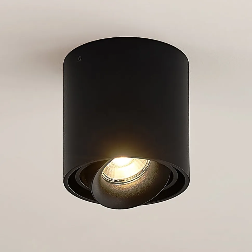 Arcchio downlight Walza, sort, metal, Ø 9,3 cm, GU10