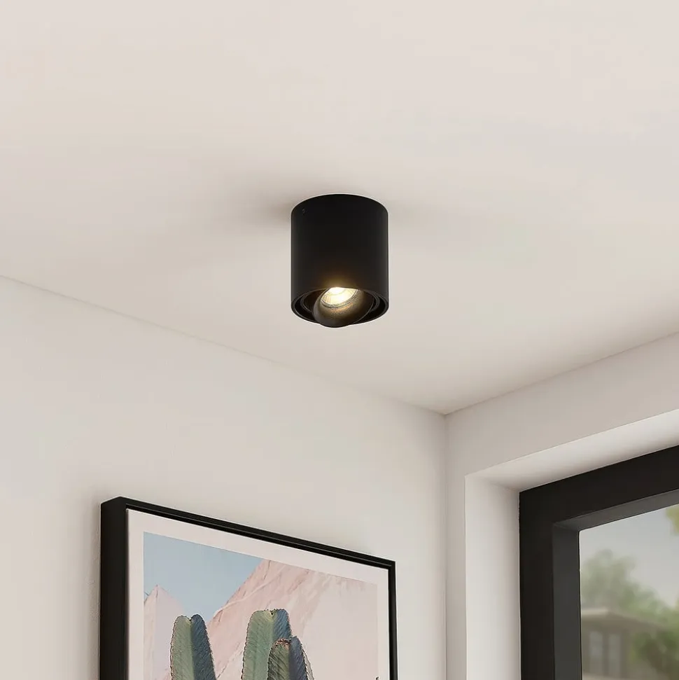 Arcchio downlight Walza, sort, metal, Ø 9,3 cm, GU10
