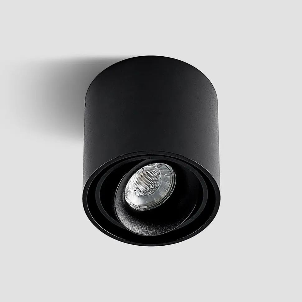 Arcchio downlight Walza, sort, metal, Ø 9,3 cm, GU10
