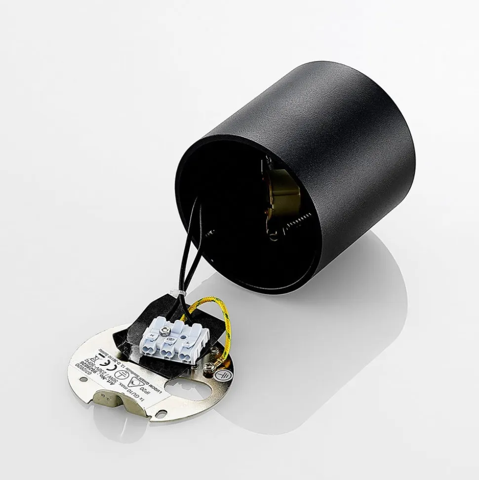 Arcchio downlight Walza, sort, metal, Ø 9,3 cm, GU10