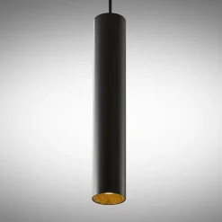 Arcchio Ejona pendellampe, højde 35 cm, sort, aluminium