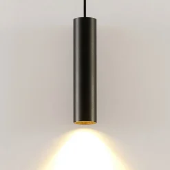 Arcchio Ejona pendellampe, højde 27 cm, sort, aluminium