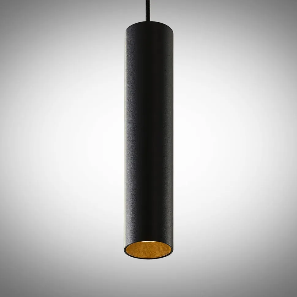 Arcchio Ejona pendellampe, højde 27 cm, sort, aluminium
