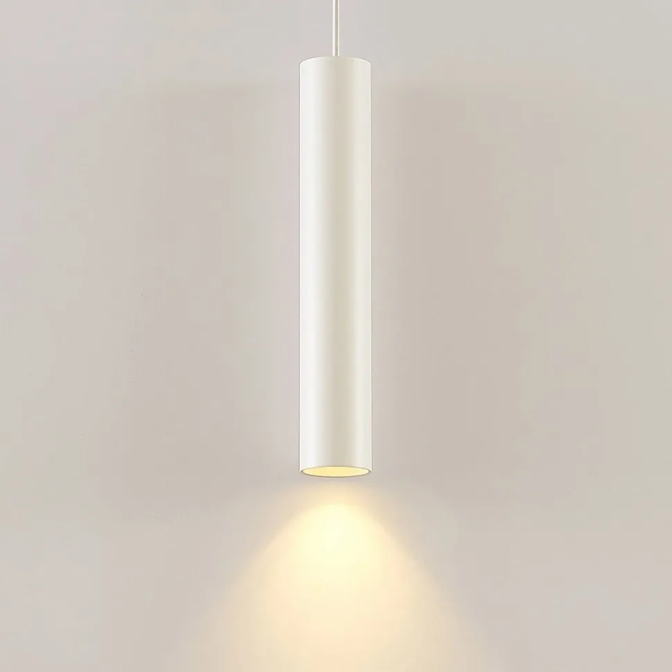 Arcchio Ejona pendellampe, højde 35 cm, hvid, aluminium