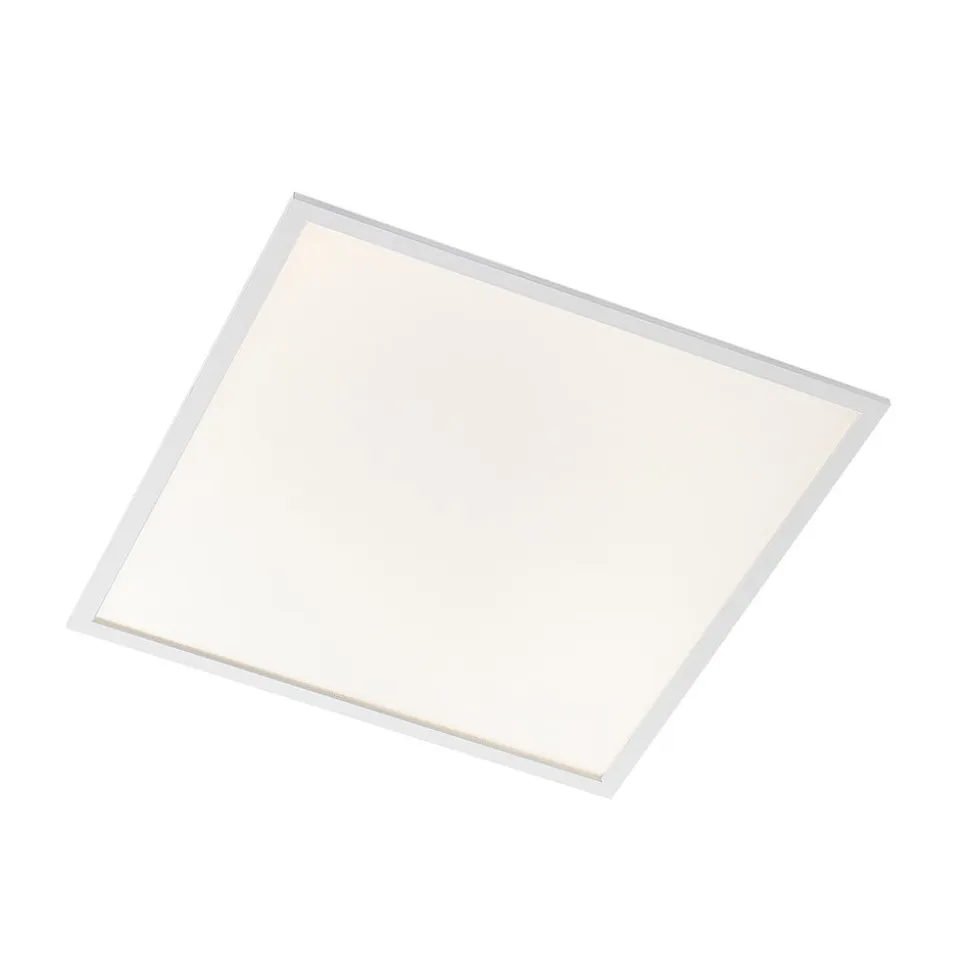 Arcchio forsænket panel Vinas, 62 cm, hvid, aluminium, CCT