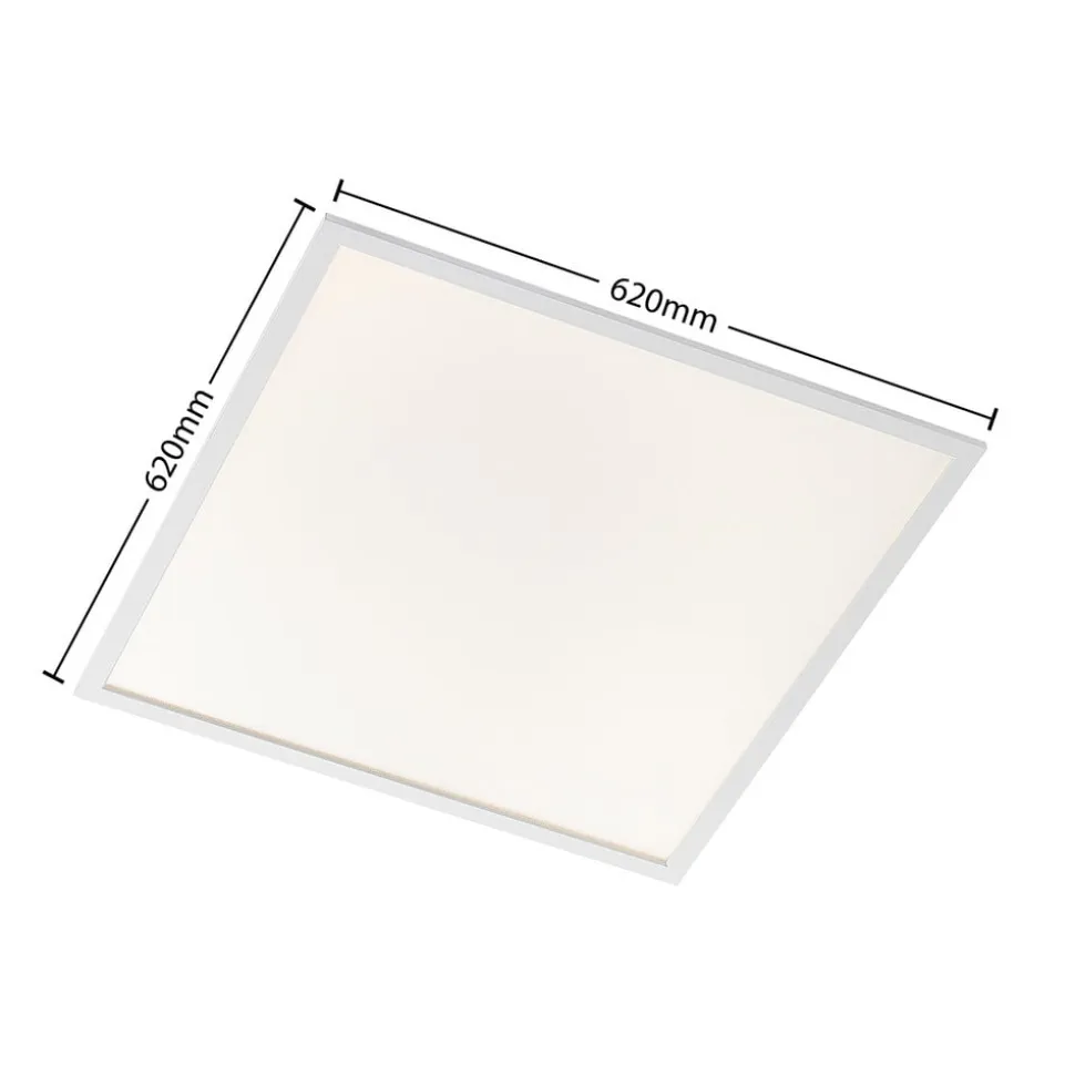 Arcchio forsænket panel Vinas, 62 cm, hvid, aluminium, CCT