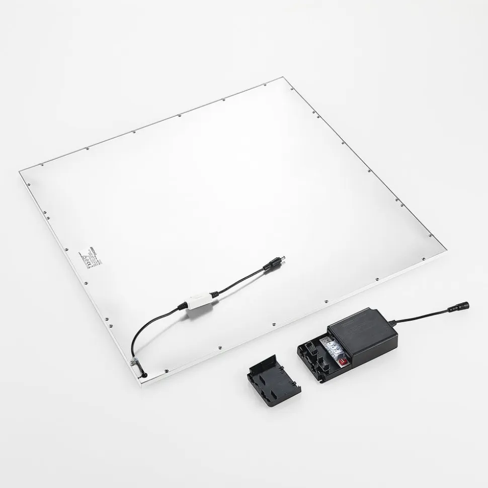 Arcchio forsænket panel Vinas, 62 cm, hvid, aluminium, CCT