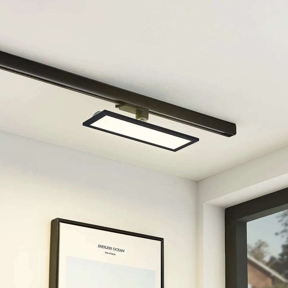 Arcchio Hairis LED-panel, 30 cm, sort, 4000 K