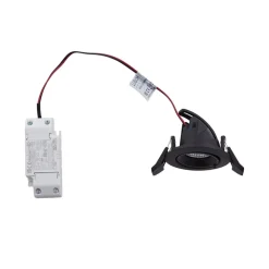Arcchio Harcos LED-downlight, sort, Ø 8 cm, 4.000K