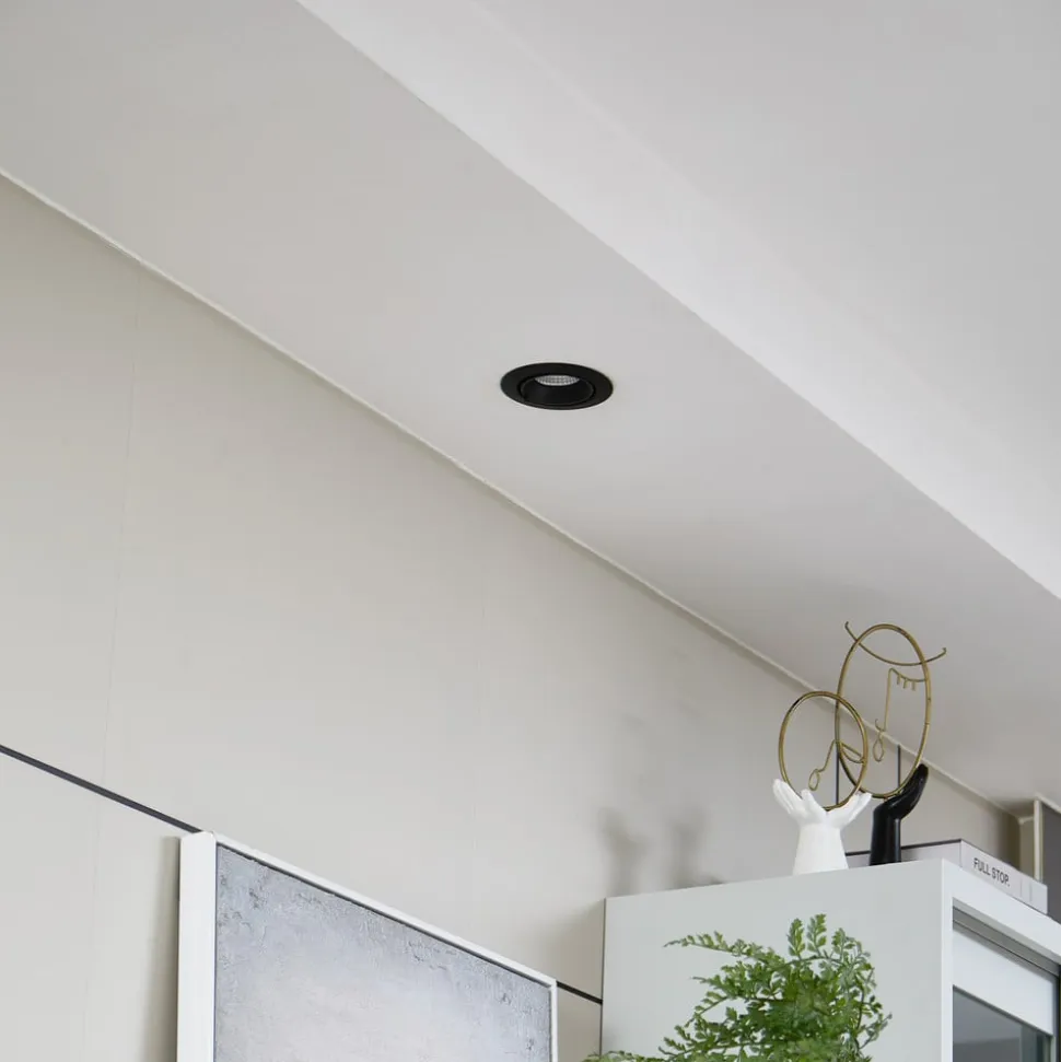 Arcchio Harcos LED-downlight, sort, Ø 11 cm, 4.000K