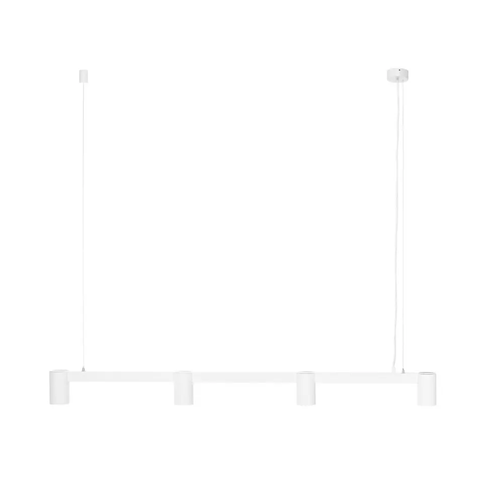 Arcchio hængelampe Brinja, hvid, 120 cm lang, 4 lyskilder, GU10