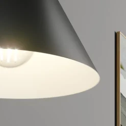 Arcchio hængelampe Tadej, sort-hvid, Ø 19 cm, metal, E27